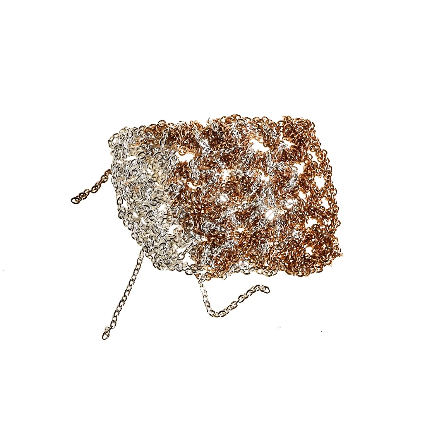 2-Tone Clasped Skinny in Silver   Rose Gold