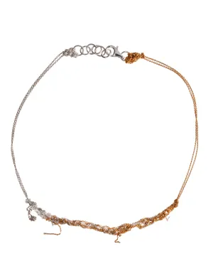 2-Tone Clasped Skinny in Silver   Rose Gold