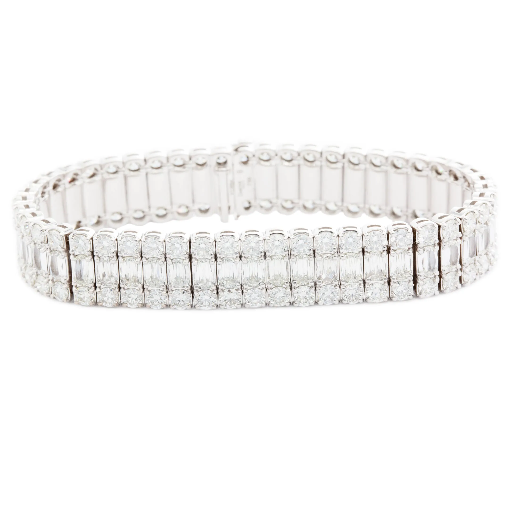22.22ct 18k White Gold Diamond Bracelet