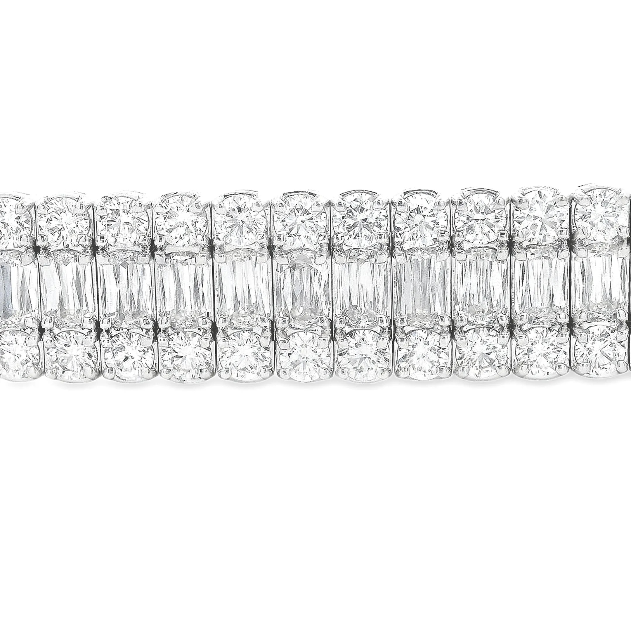 22.22ct 18k White Gold Diamond Bracelet