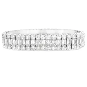 22.22ct 18k White Gold Diamond Bracelet