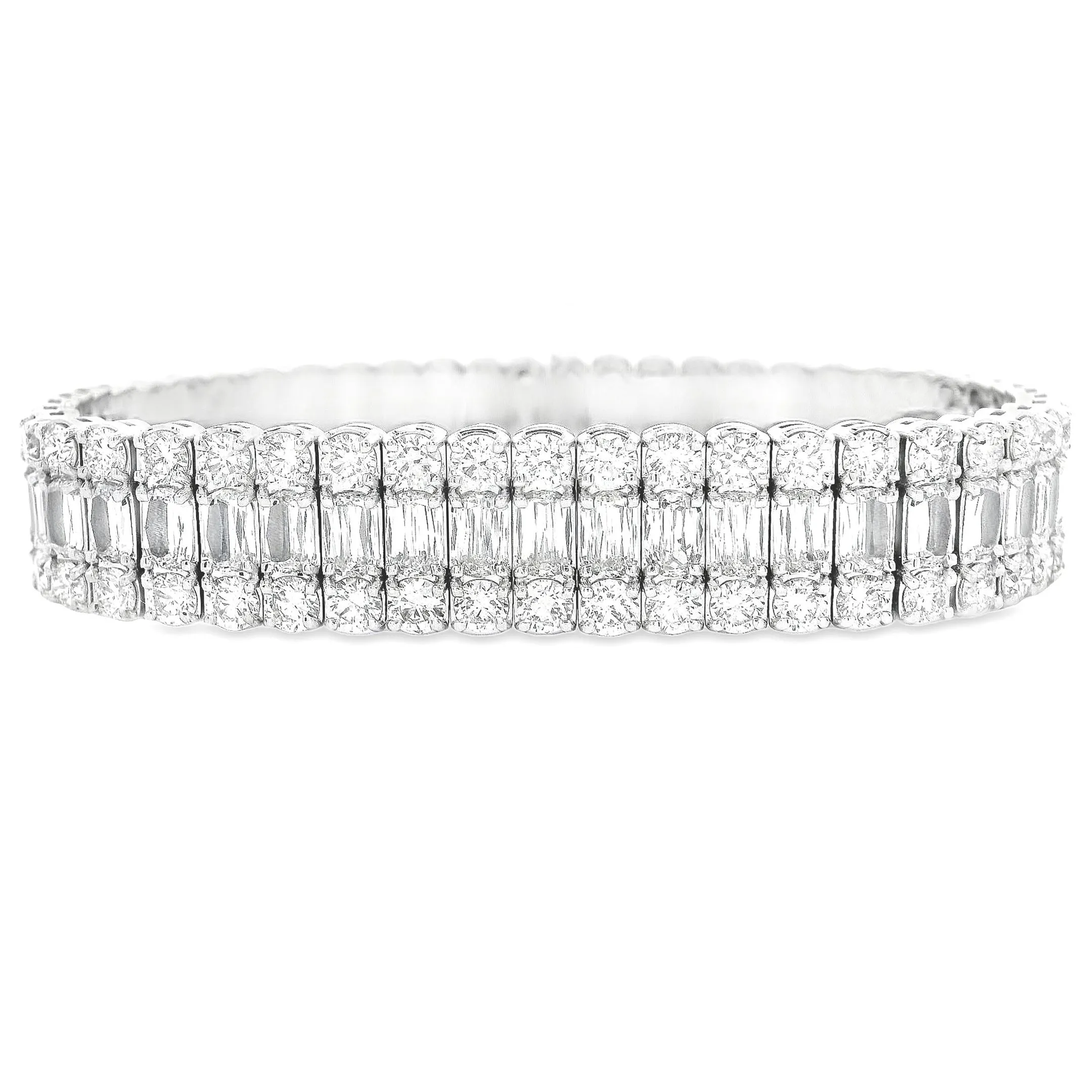 22.22ct 18k White Gold Diamond Bracelet