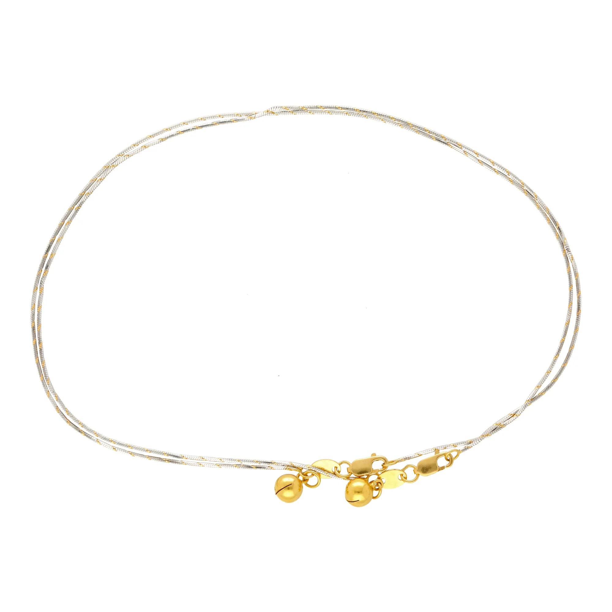 22K Multi-Tone Gold Rope Anklets (6.6 grams)