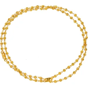 22K Yellow Gold Beaded Anklet Set (11.6gm)