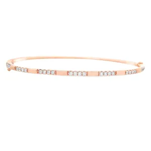 .29ct 14k Rose Gold Diamond Bangle