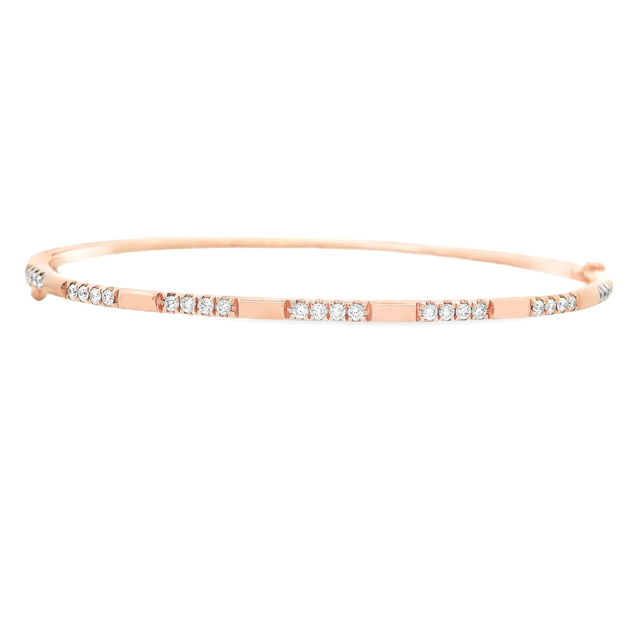 .29ct 14k Rose Gold Diamond Bangle