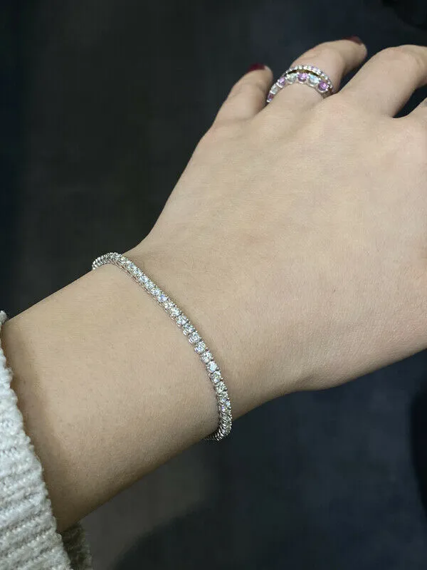 3.00 CARAT NATURAL DIAMOND TENNIS BRACELET G SI 14K GOLD 7” 73 DIAMONDS