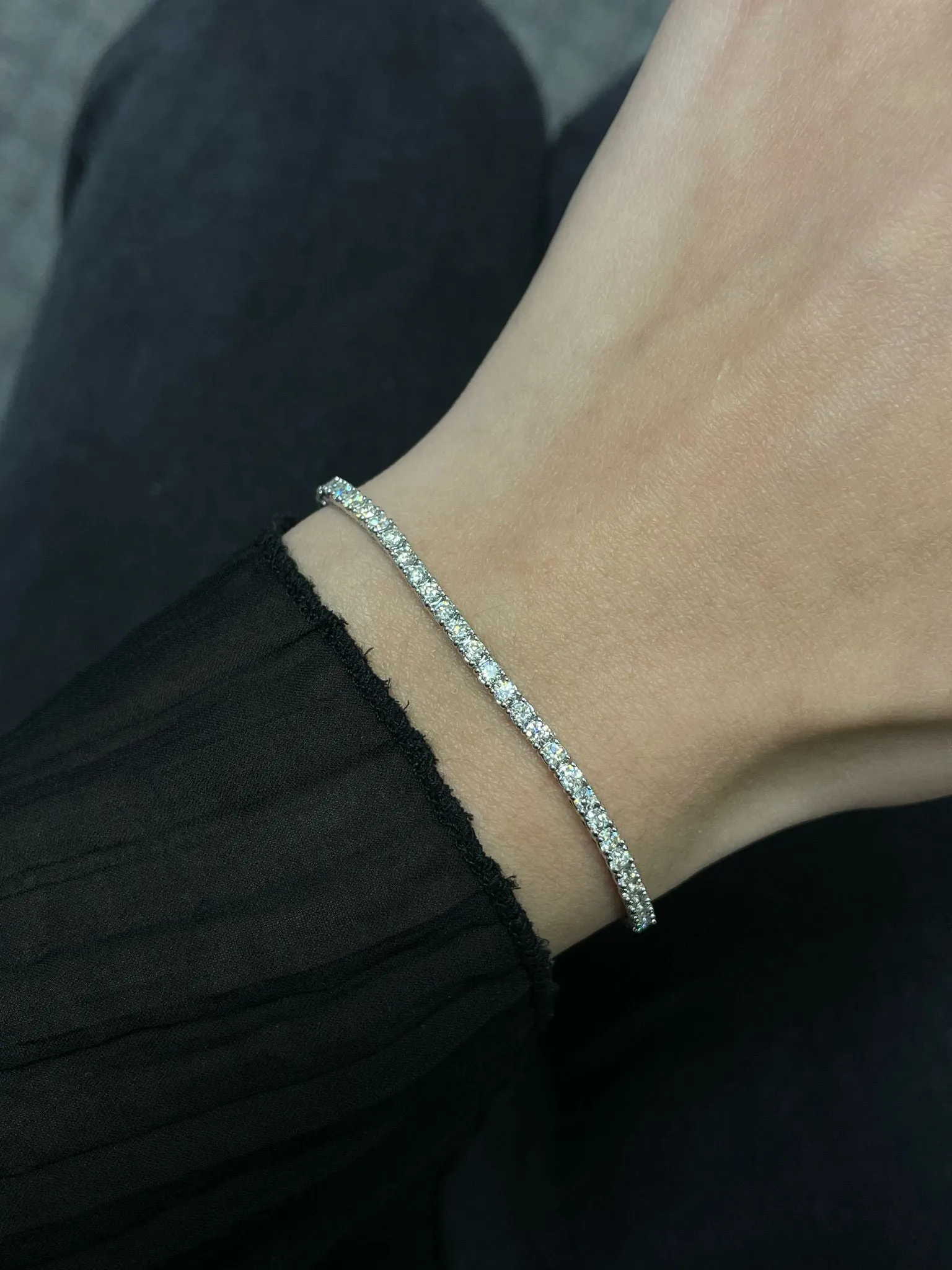 3.00 CARAT NATURAL DIAMOND TENNIS BRACELET G SI 14K GOLD 7” 73 DIAMONDS