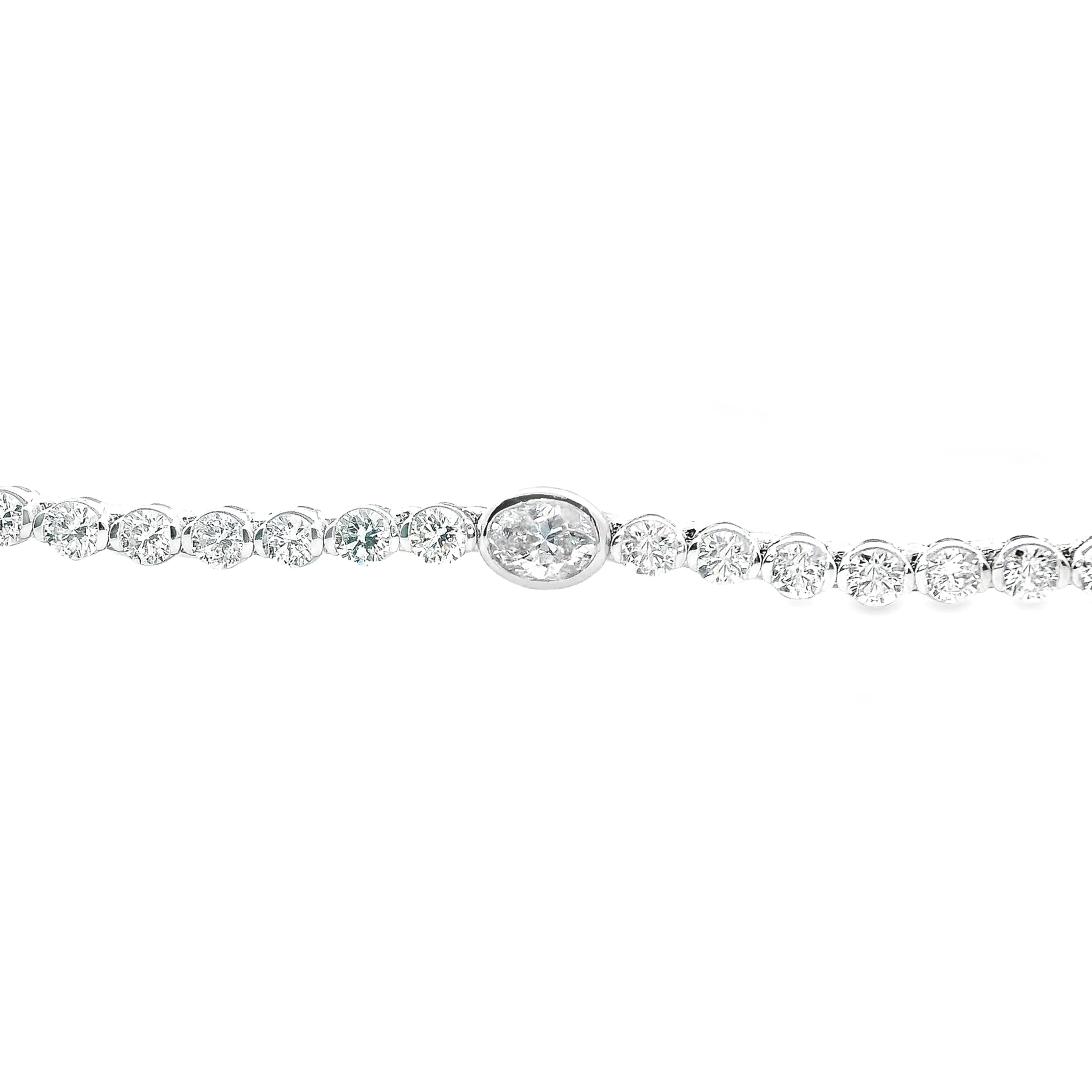 3.39ct 14k White Gold Diamond Bracelet