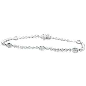 3.39ct 14k White Gold Diamond Bracelet