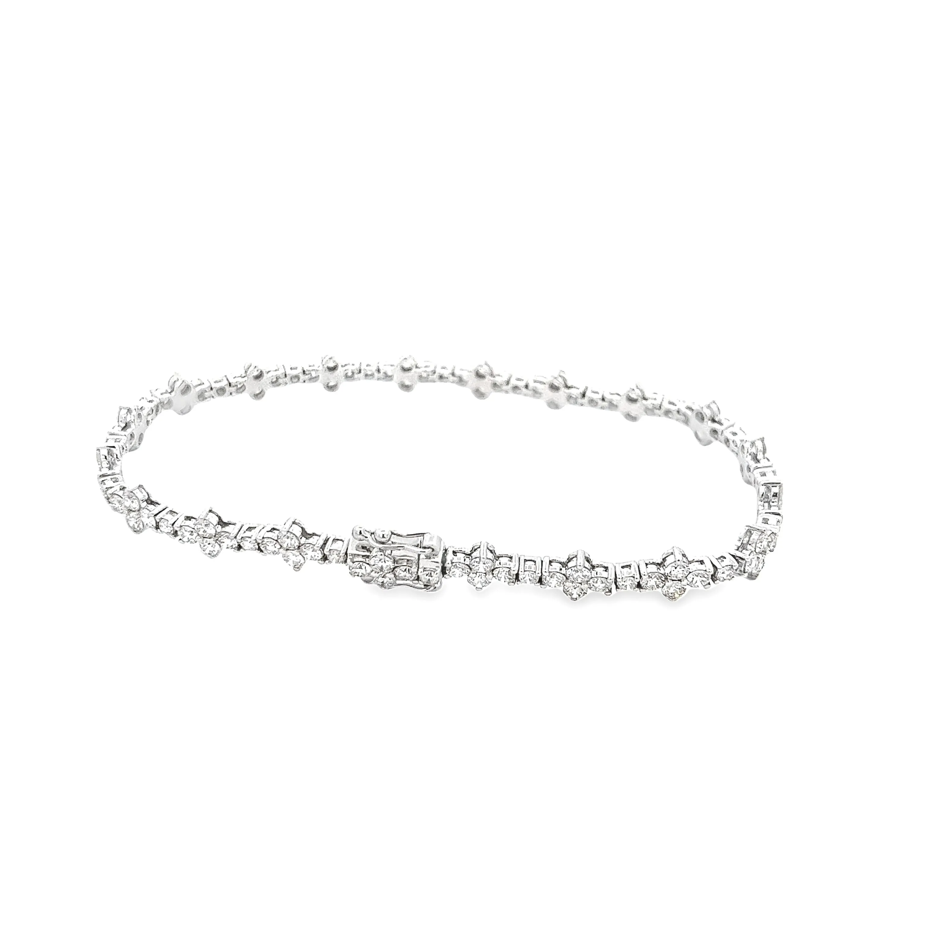 4.68ct 14k White Gold Diamond Bracelet