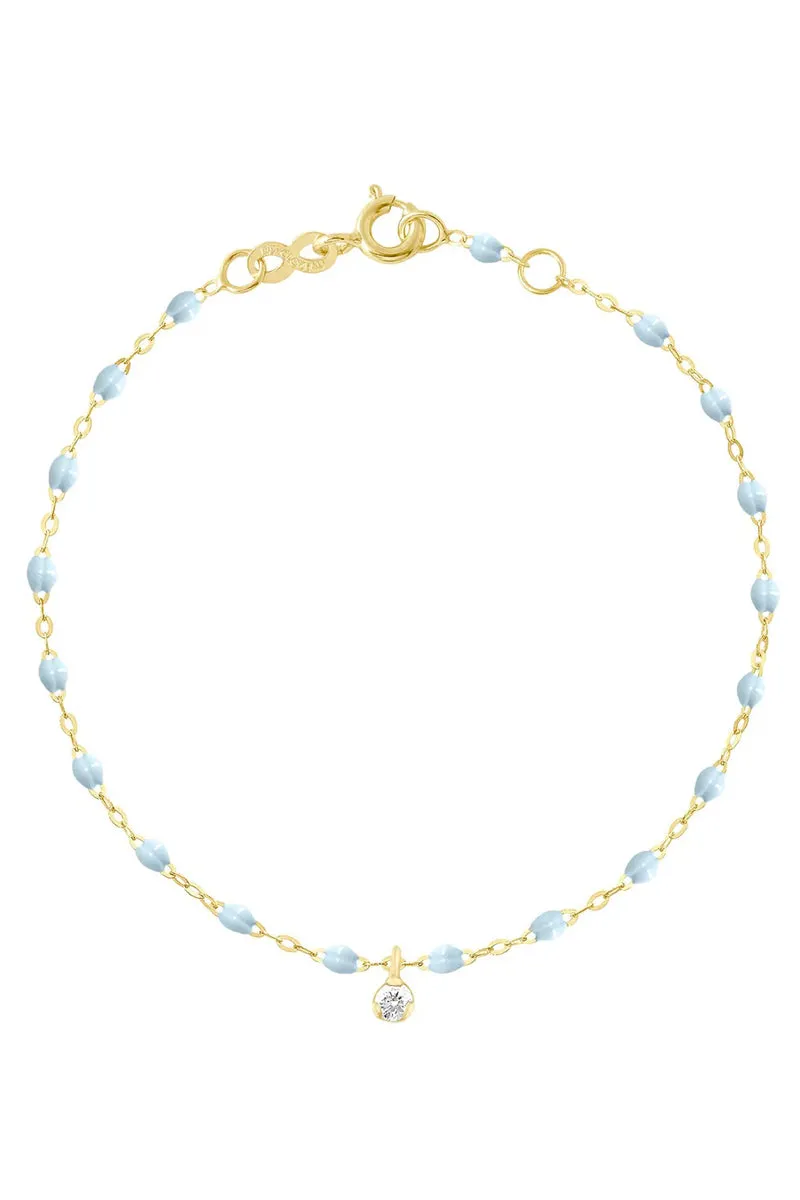 6.7" Gigi Supreme 1 Diamond Bracelet - Baby Blue   Yellow Gold