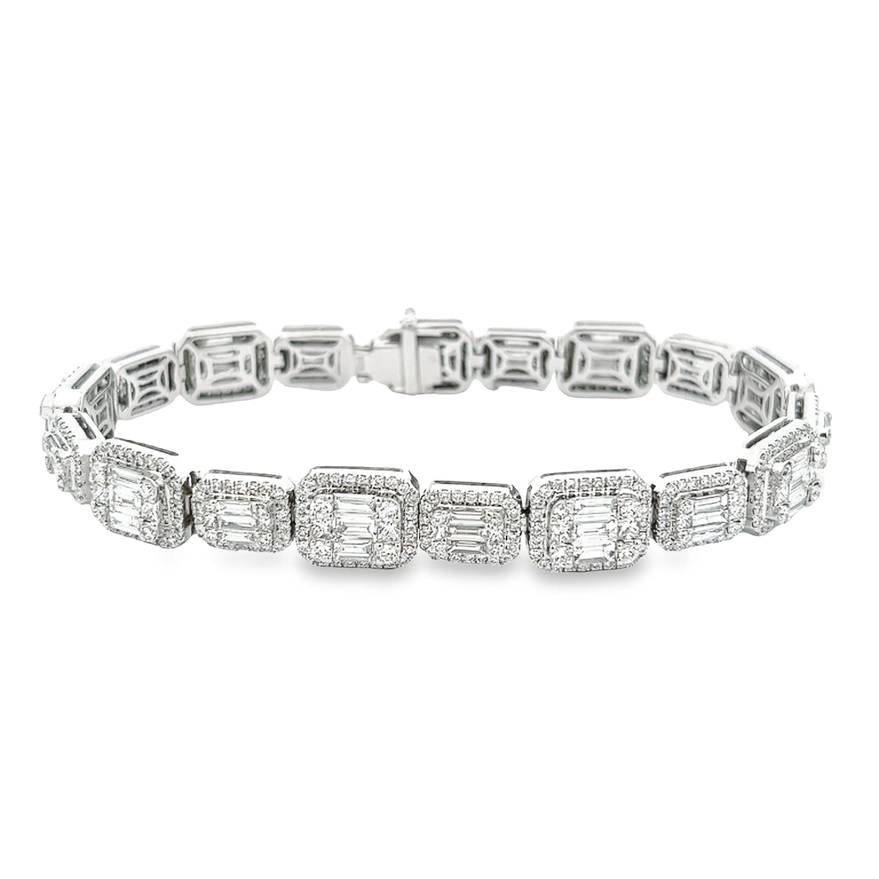 7.15ct 18k White Gold Diamond Bracelet