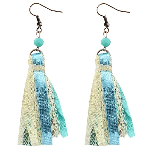 73674-1 - Tassel Earrings - Turquoise