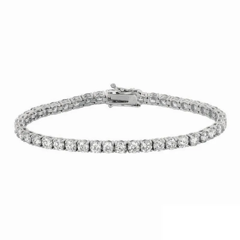 9.00 CARAT NATURAL DIAMOND TENNIS BRACELET G-H SI 14K GOLD 7” 44 STONES