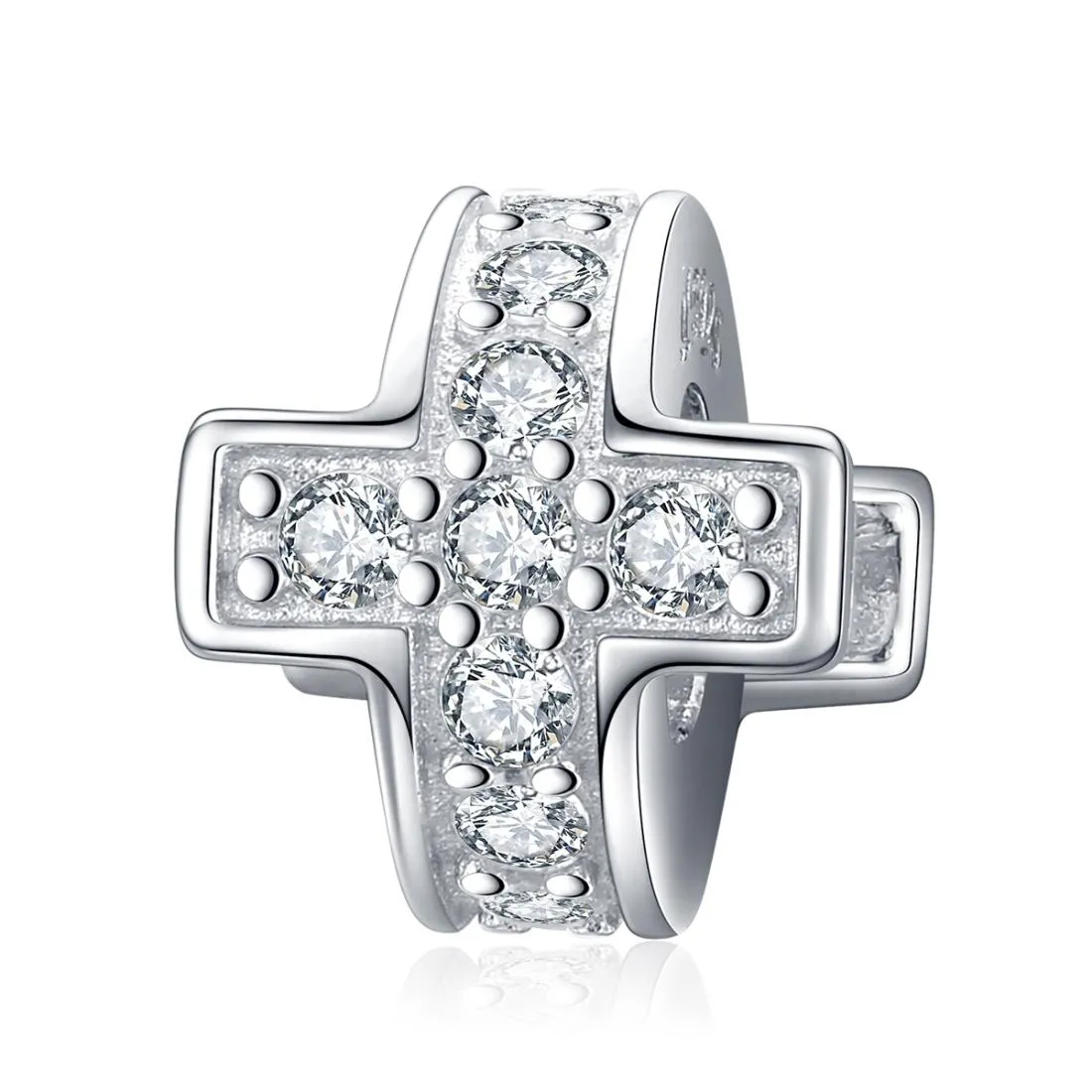 925 Sterling Silver Diy Cross Beaded Bracelet Accessories