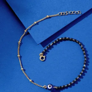 925 Sterling Silver Gold plated Anklet (Single)