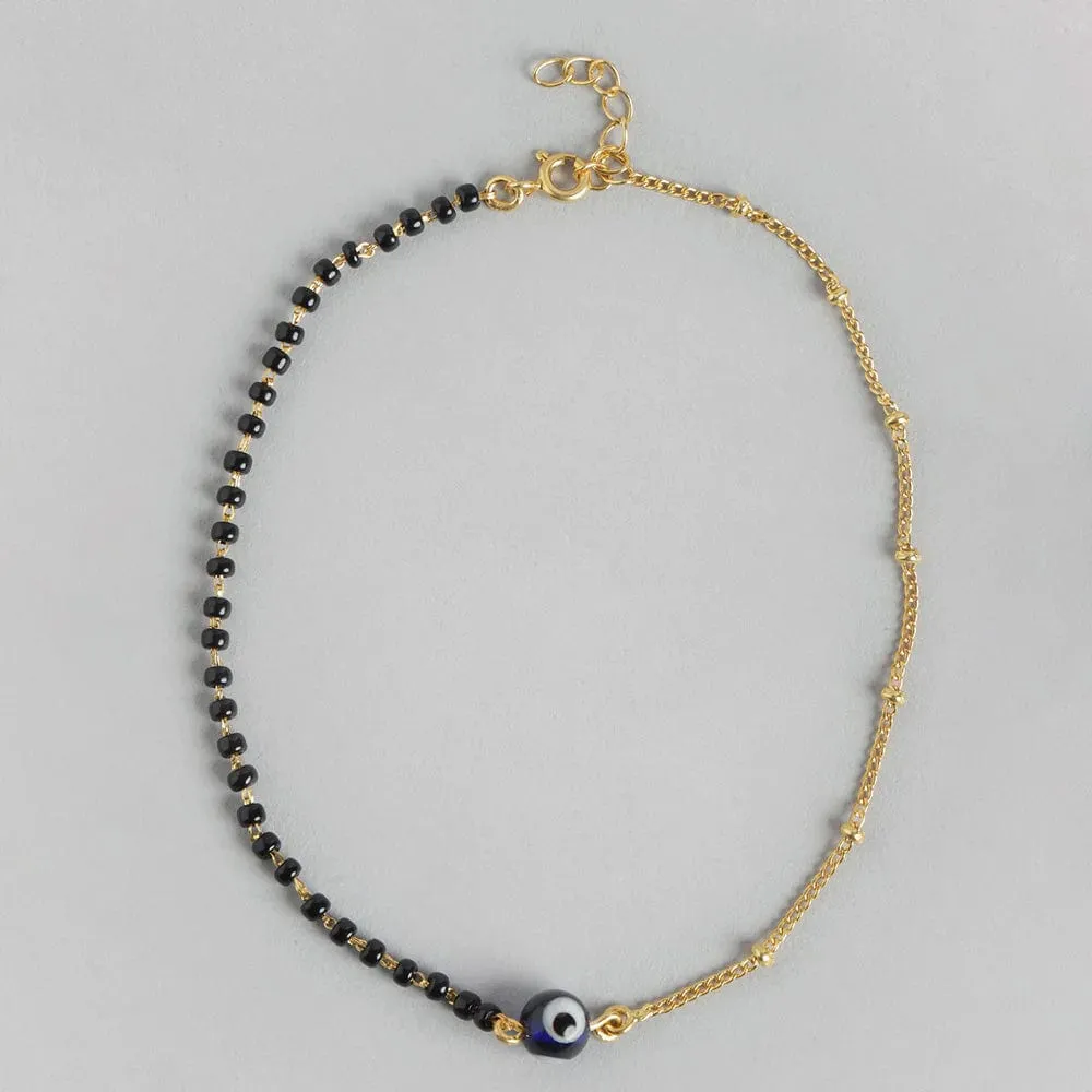 925 Sterling Silver Gold plated Anklet (Single)