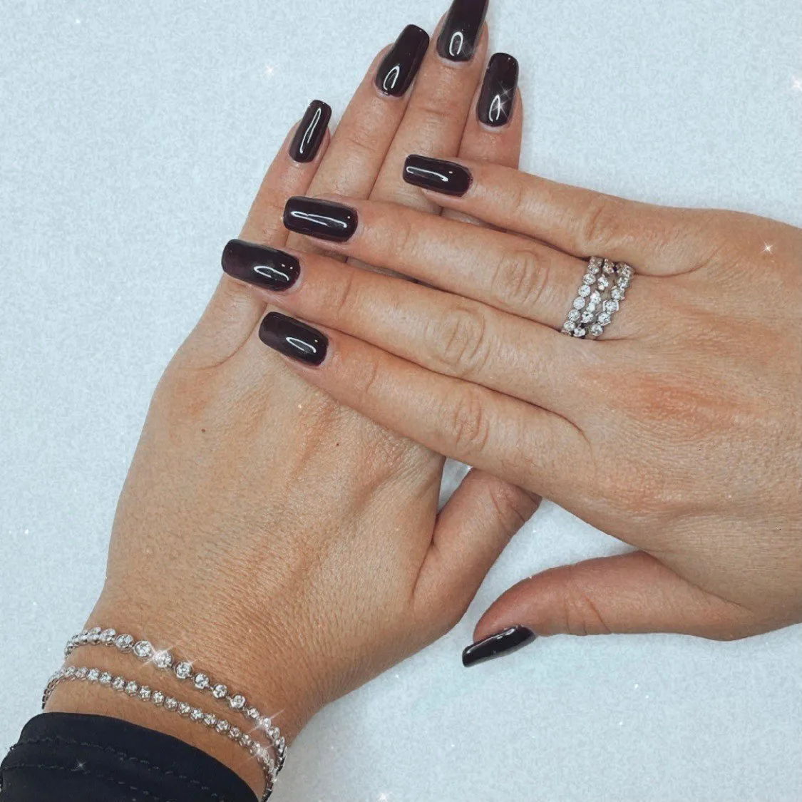 Adjustable  5 Sliding Flower Diamond Fringe Bracelet