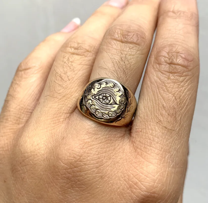 All Seeing Eye Signet Ring