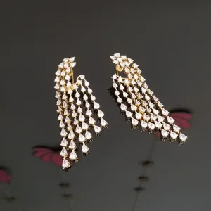 American Diamond Tassel Earrings