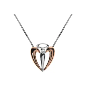 Angel necklace with rose gold plate
