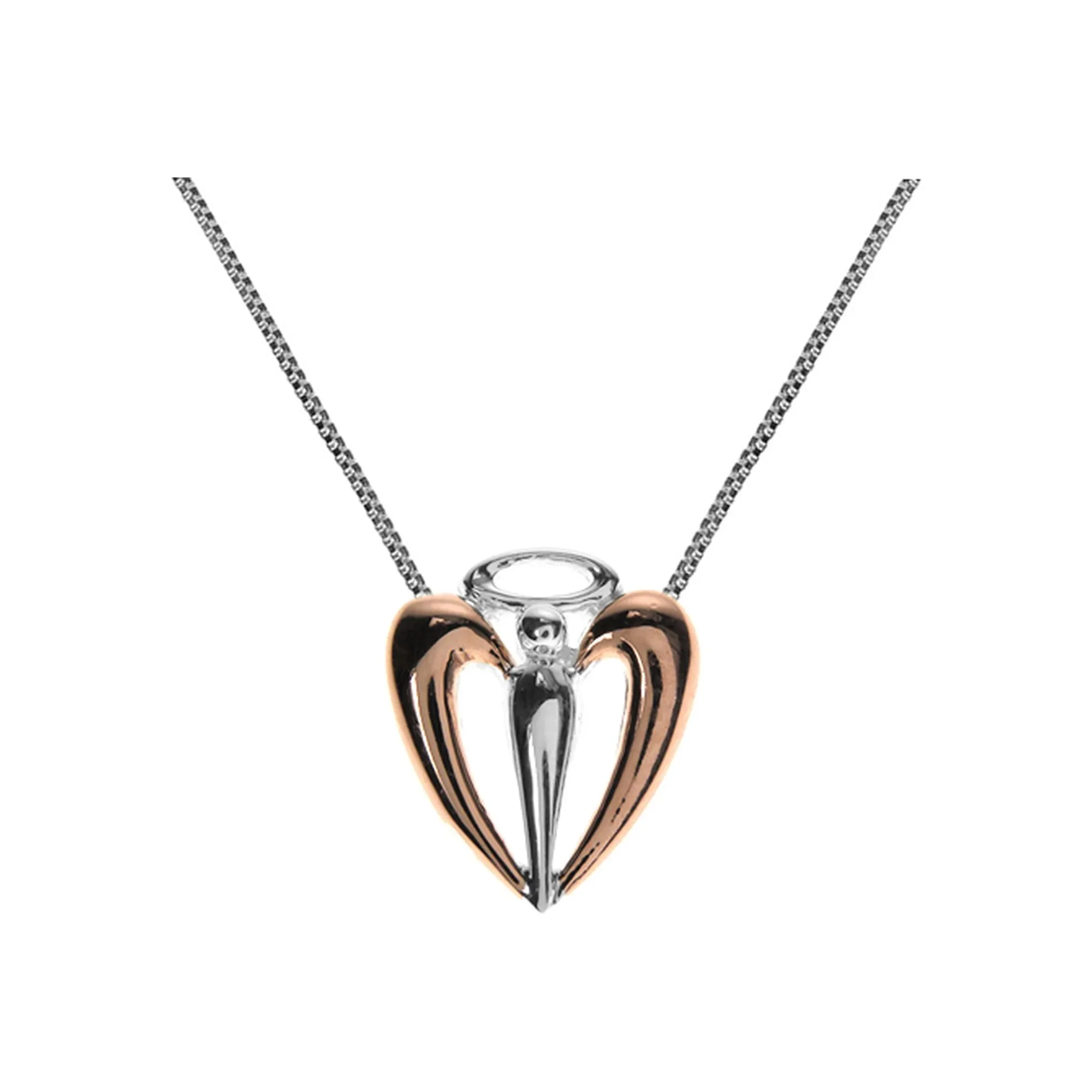 Angel necklace with rose gold plate