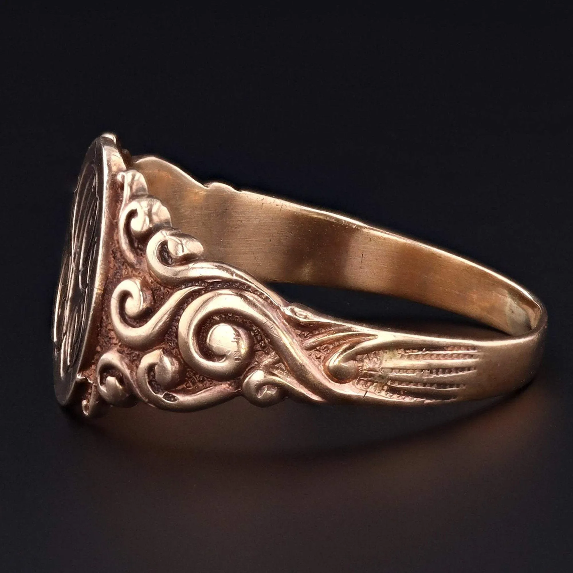 Antique Signet Ring | AG Initial Ring