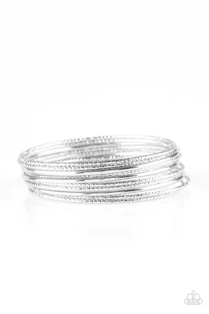 Bangle Babe Silver Paparazzi Bracelet