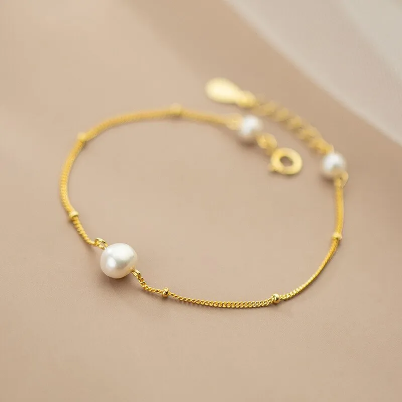 Baroque Pearl Sterling Silver Bracelet