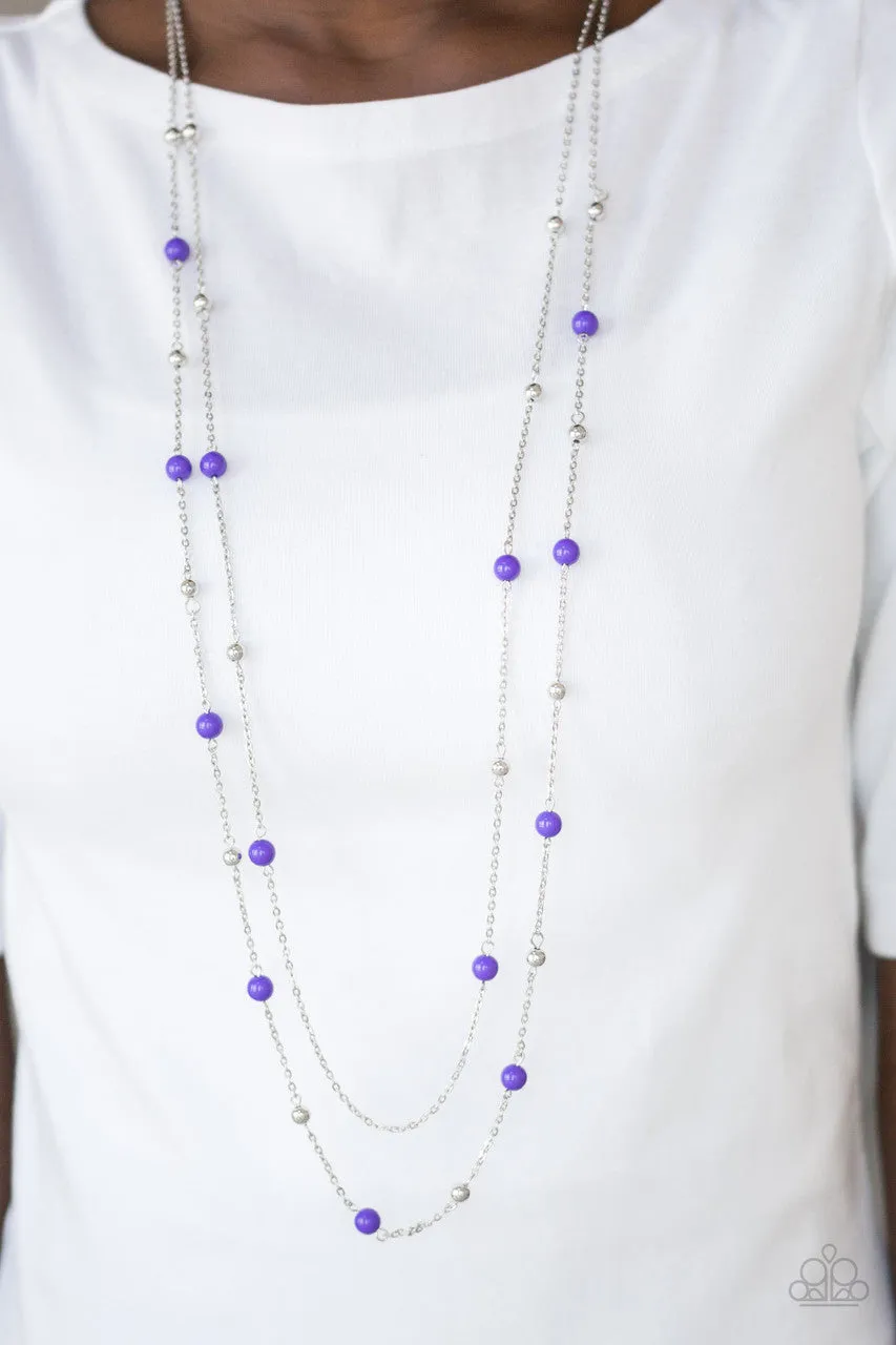 Beach Party Pageant Purple Paparazzi Necklace