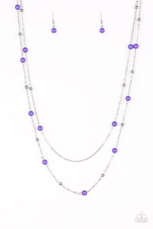 Beach Party Pageant Purple Paparazzi Necklace