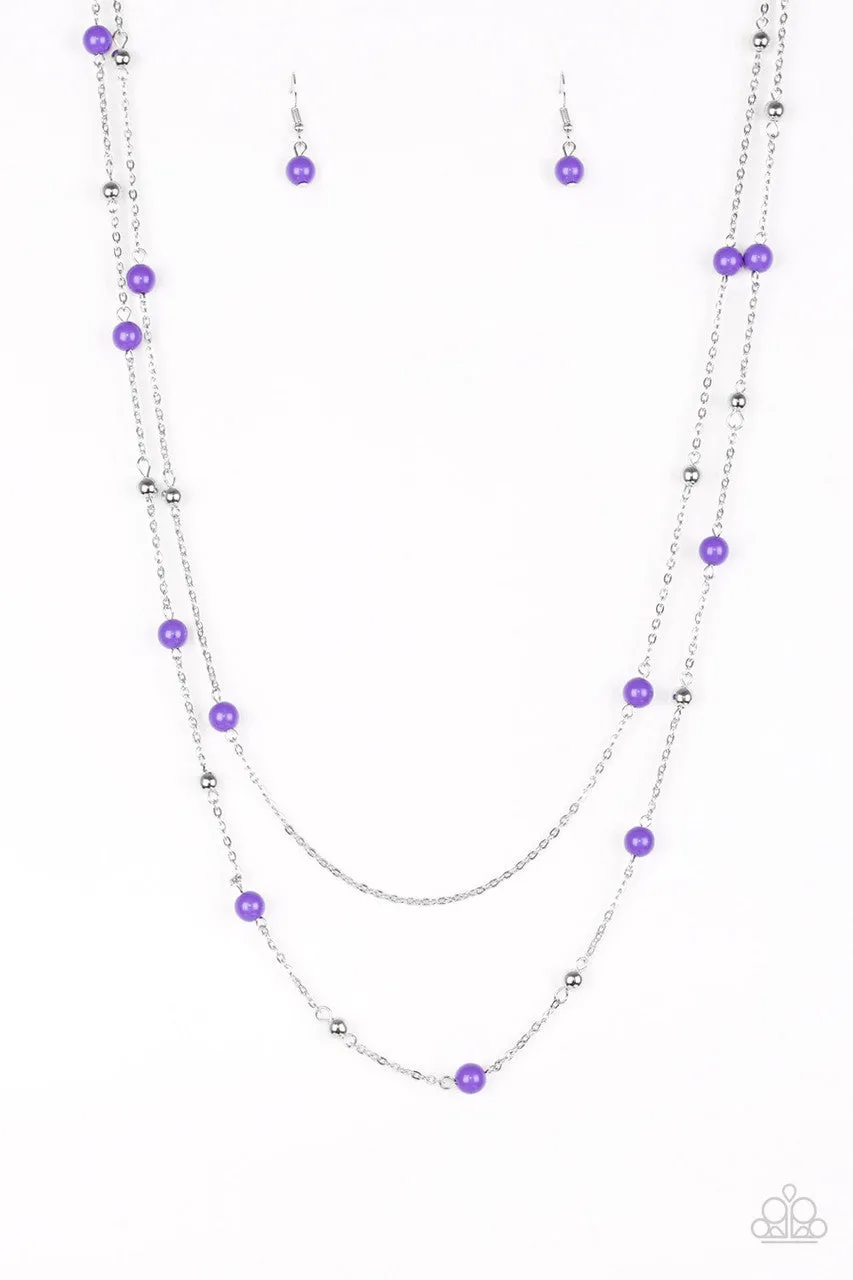 Beach Party Pageant Purple Paparazzi Necklace