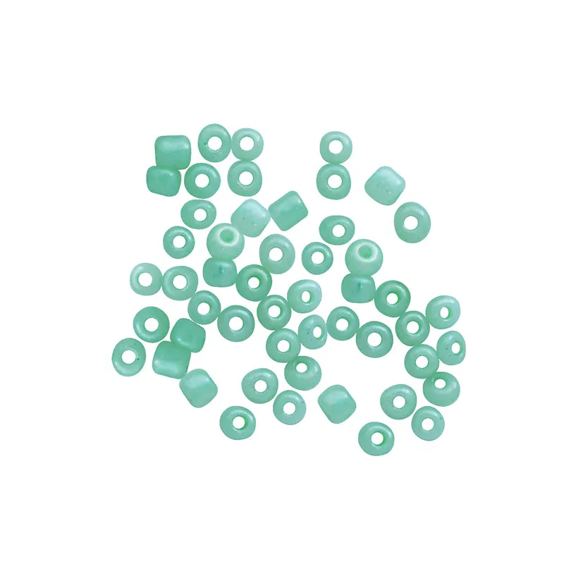 BEAD GLASS SEED PEARL MINT 3.6MM 25G