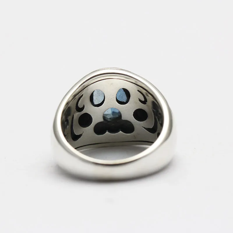 Bezel Setting Silver Cocktail Ring