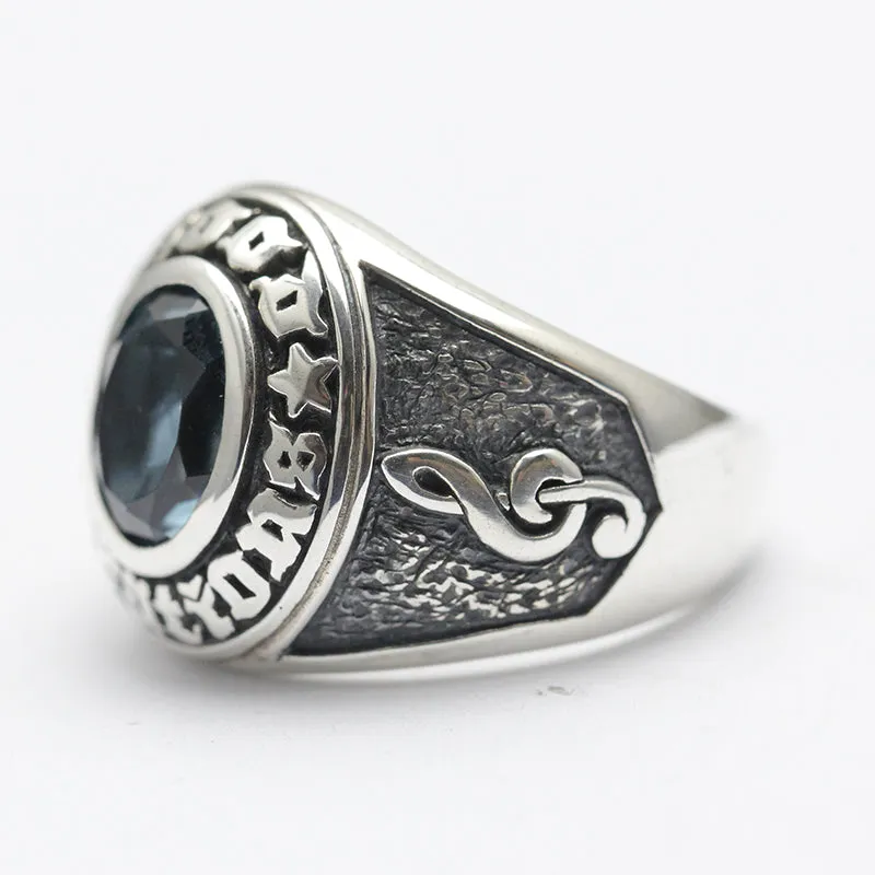 Bezel Setting Silver Cocktail Ring