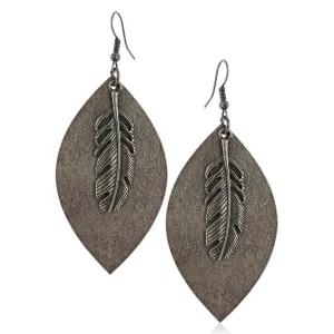 BGAER4869 Earrings "Attitude" Crosses Textured