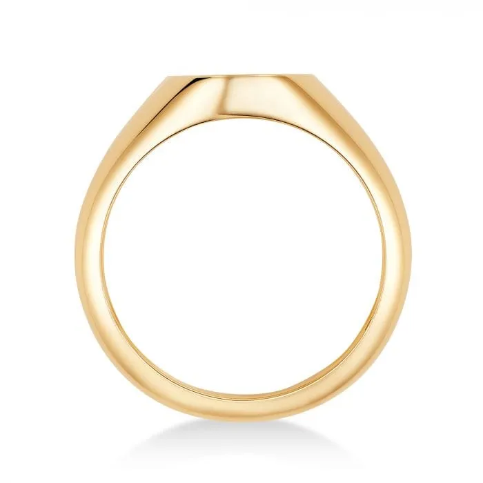 Birks 18K Yellow Gold Oval Signet Ring