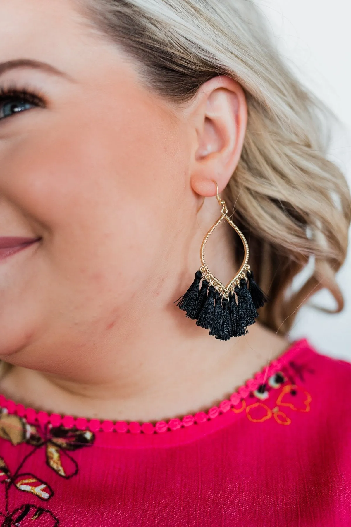 Black Tassel Earrings