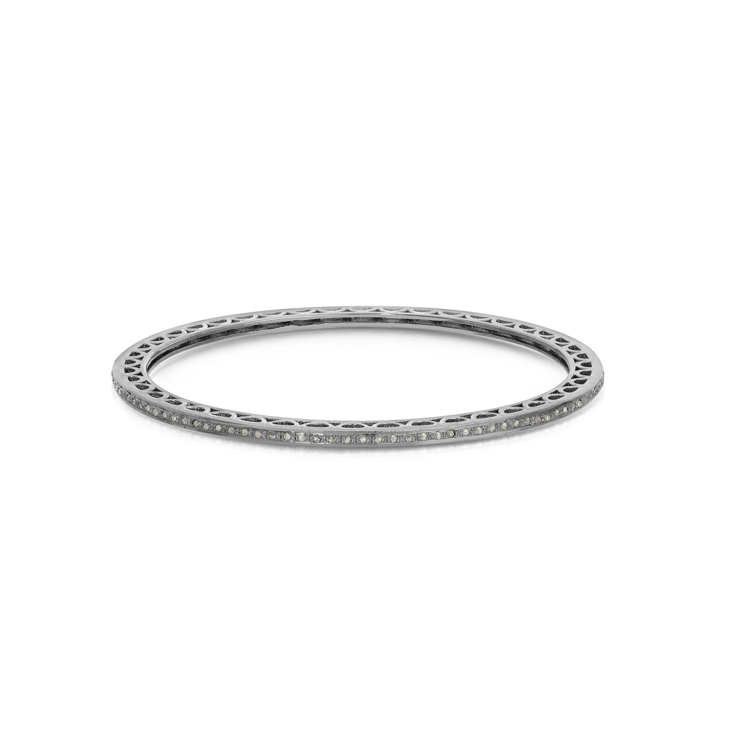 Blackened Diamond Bangle