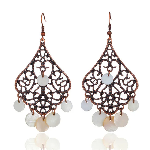 Bohemian Boho Acrylic Beads Tassel Earrings, Waterdrop Earrings