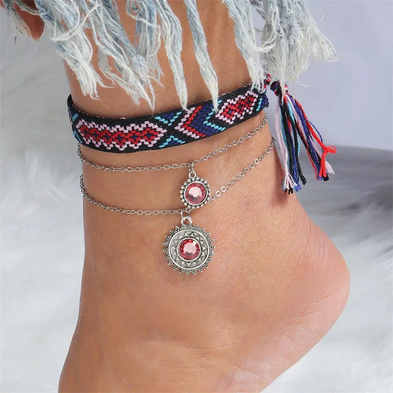 Bohemian Handmade Beads Anklets, Beaded Anklets, Ankle Bracelet