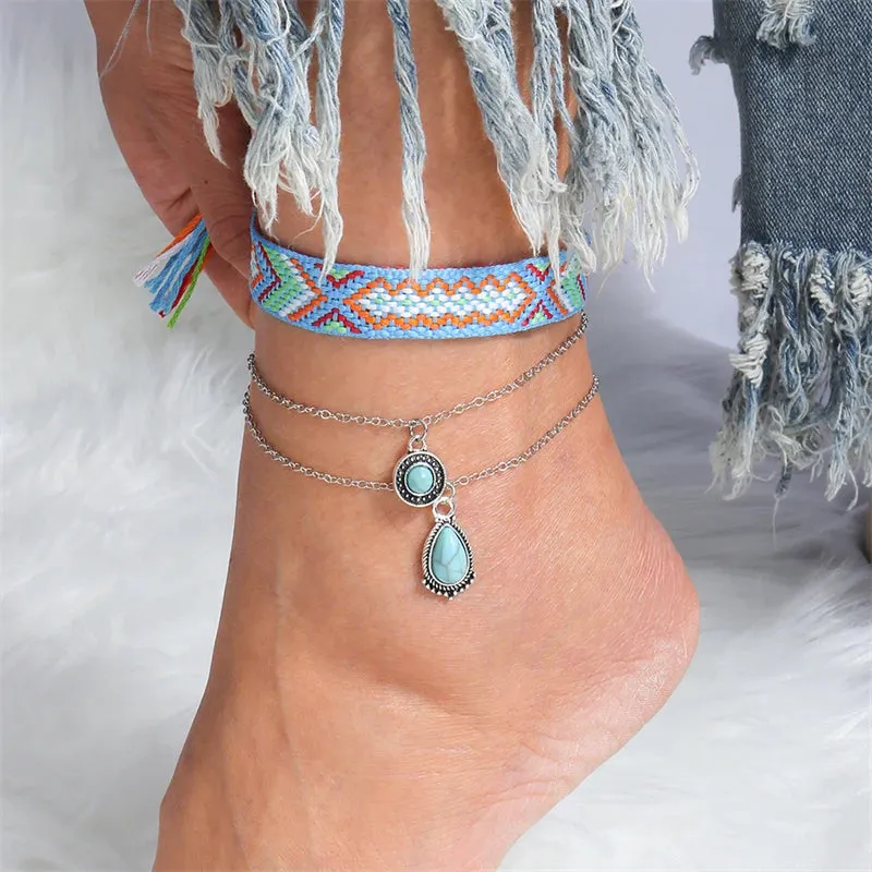 Bohemian Handmade Beads Anklets, Beaded Anklets, Ankle Bracelet