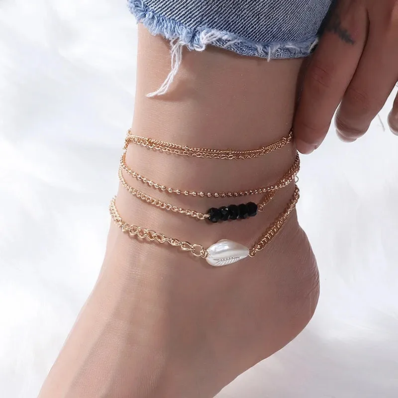 Bohemian Handmade Beads Anklets, Beaded Anklets, Ankle Bracelet