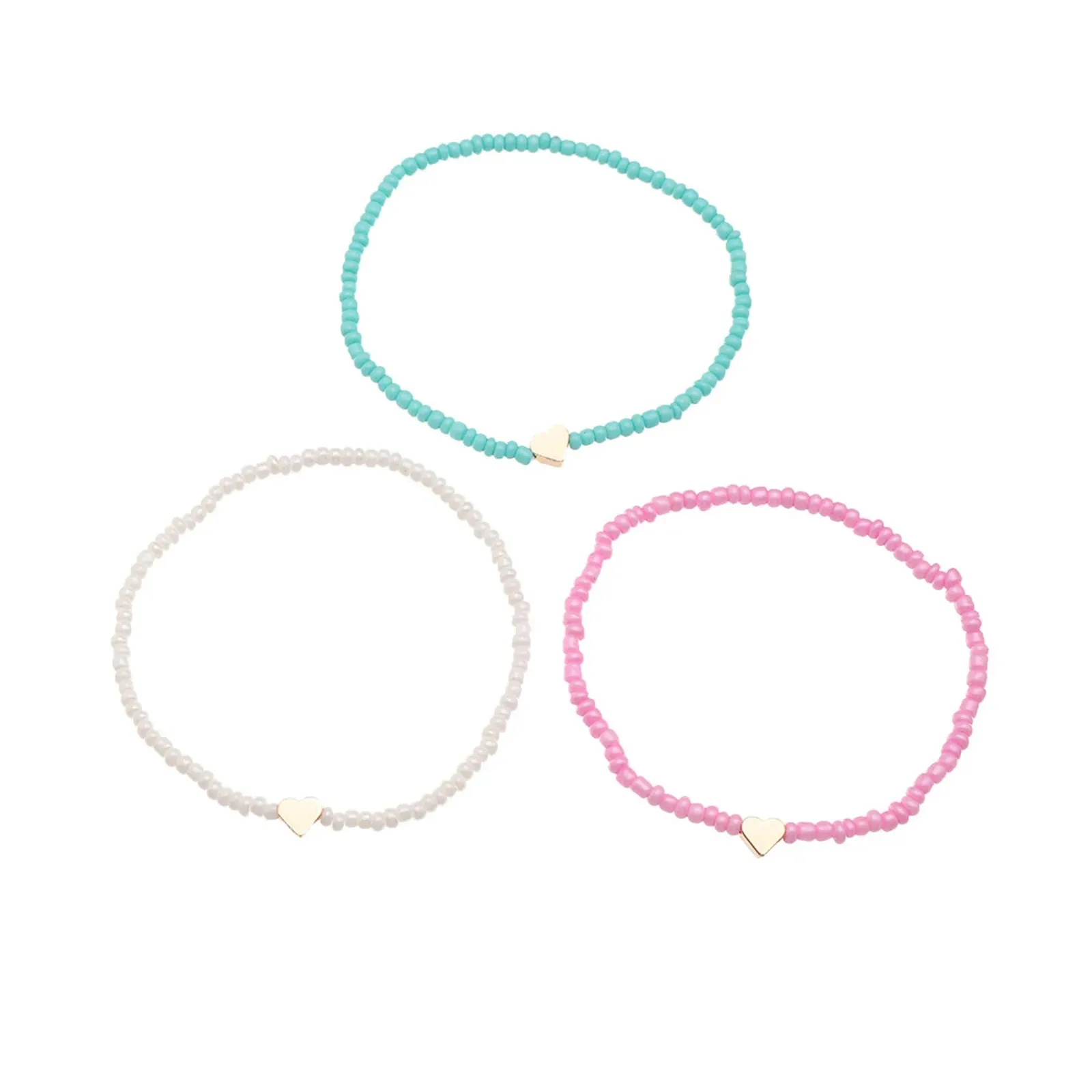 Bohemian Women Anklet Colorful Round Heart Beaded Chains Anklet Bracelets Barefoot Sandals Foot Summer Beach Jewelry