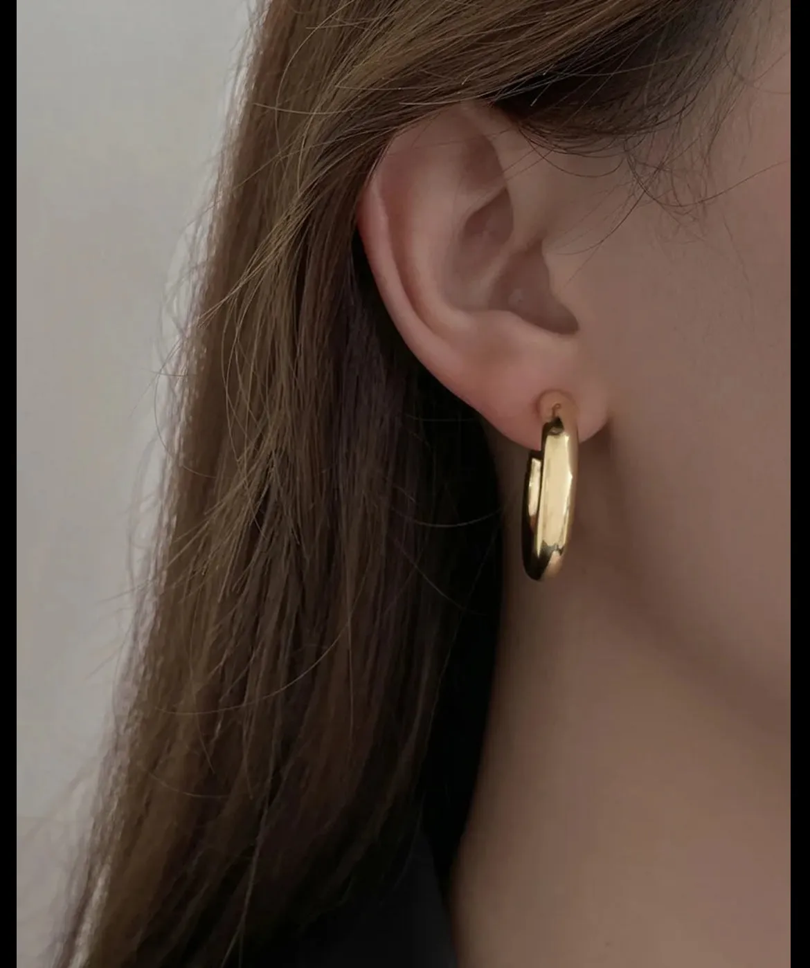 Boho & Mala Thick Hoop 18k Gold Plated Earrings