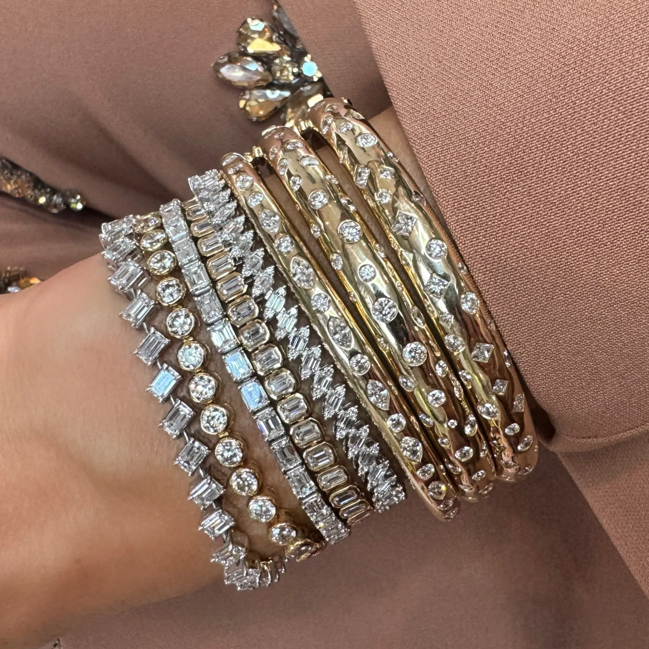 Boss Bezel Set Diamond Rounds Tennis Bracelet
