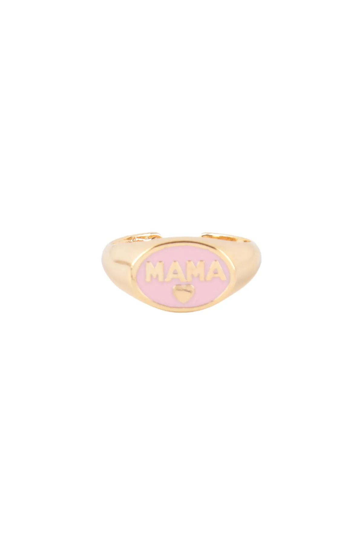 BRASS- "MAMA" W/COLOR SIGNET OPEN RING