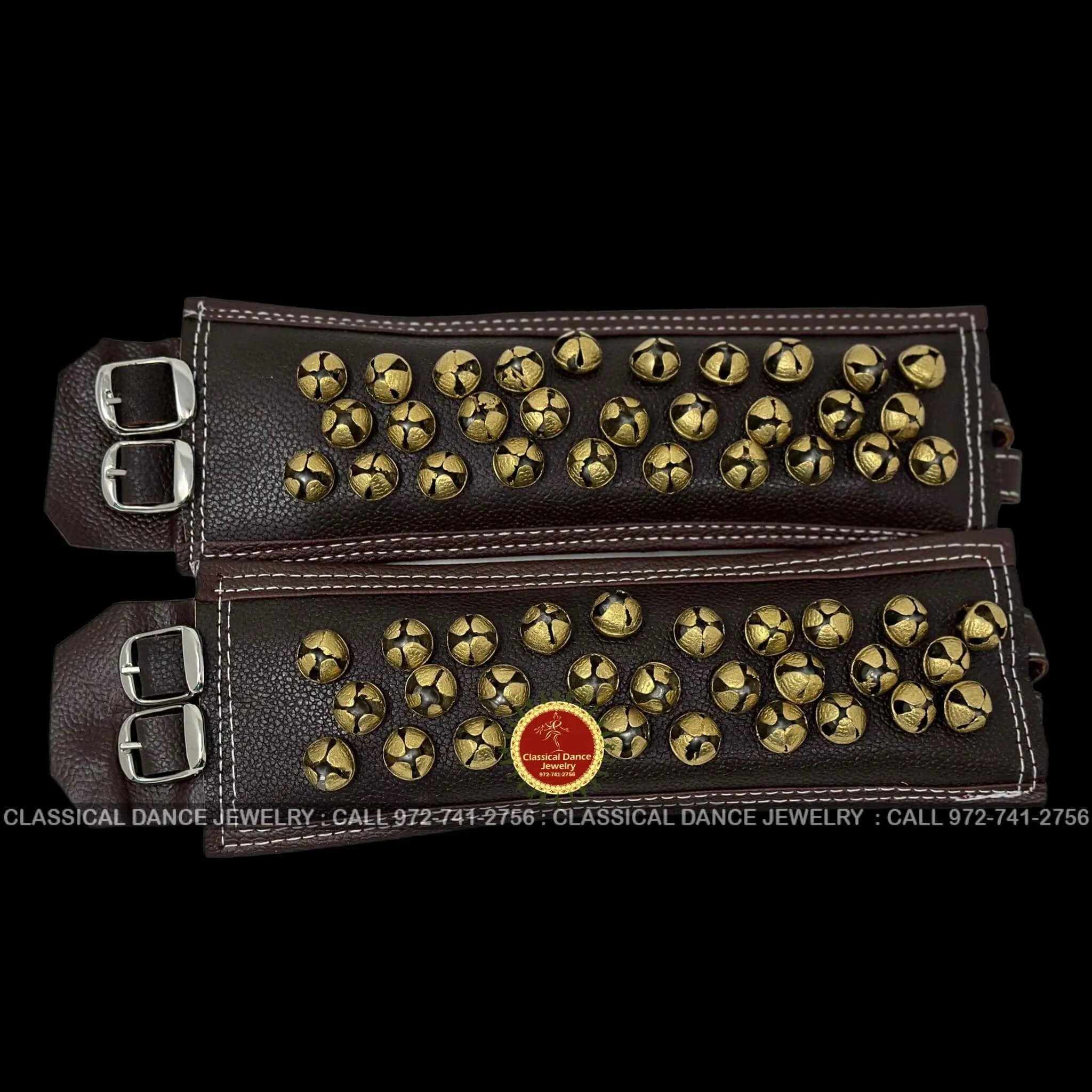 Brown Leather BELLS | salangai Ghungroo anklets Payal | Bharatanatyam, Kuchipudi, Kathak | Classical Dance Jewelry