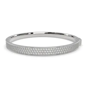 Brunella Round Cut Diamond Bangle Bracelet Pave set (5 ctw)
